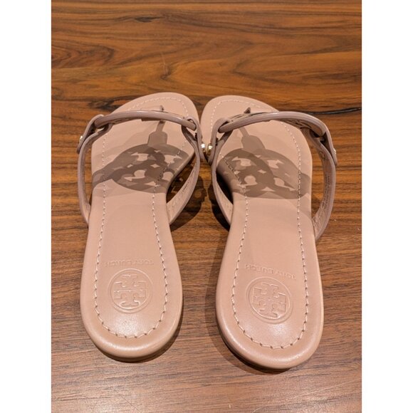 Tory Burch Miller Calf Leather Sandals Women's 5.5 NWT Light Makeup - Picture 5 of 10